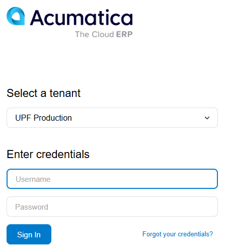 How to Reset Your Acumatica Password – United Plastic Fabricating